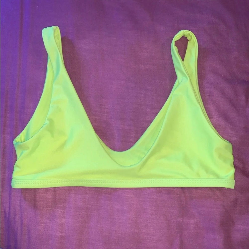shein neon swim top medium